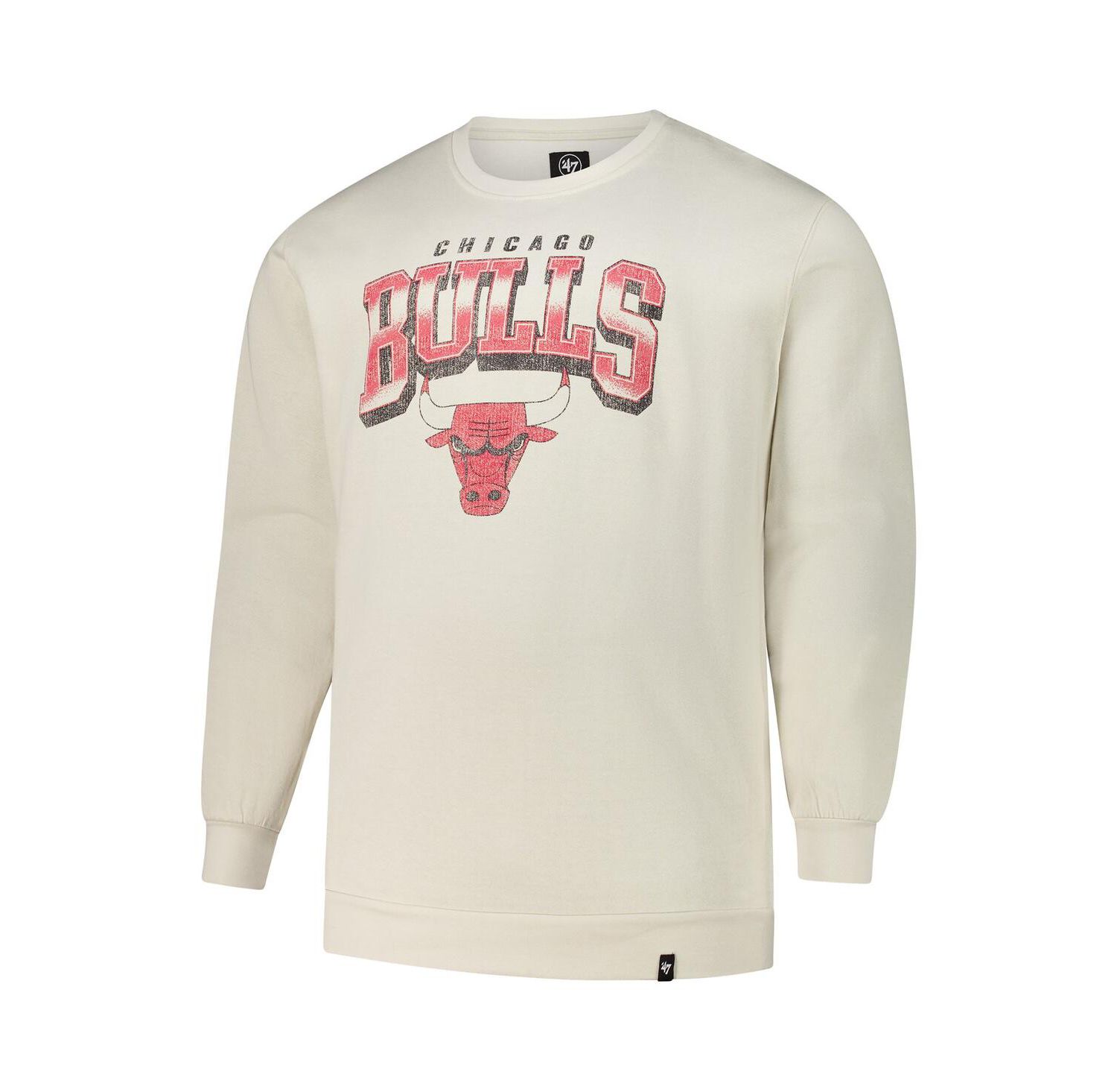 Men's Cream Chicago Bulls Big & Tall Spotlight Headline Pullover Sweatshirt