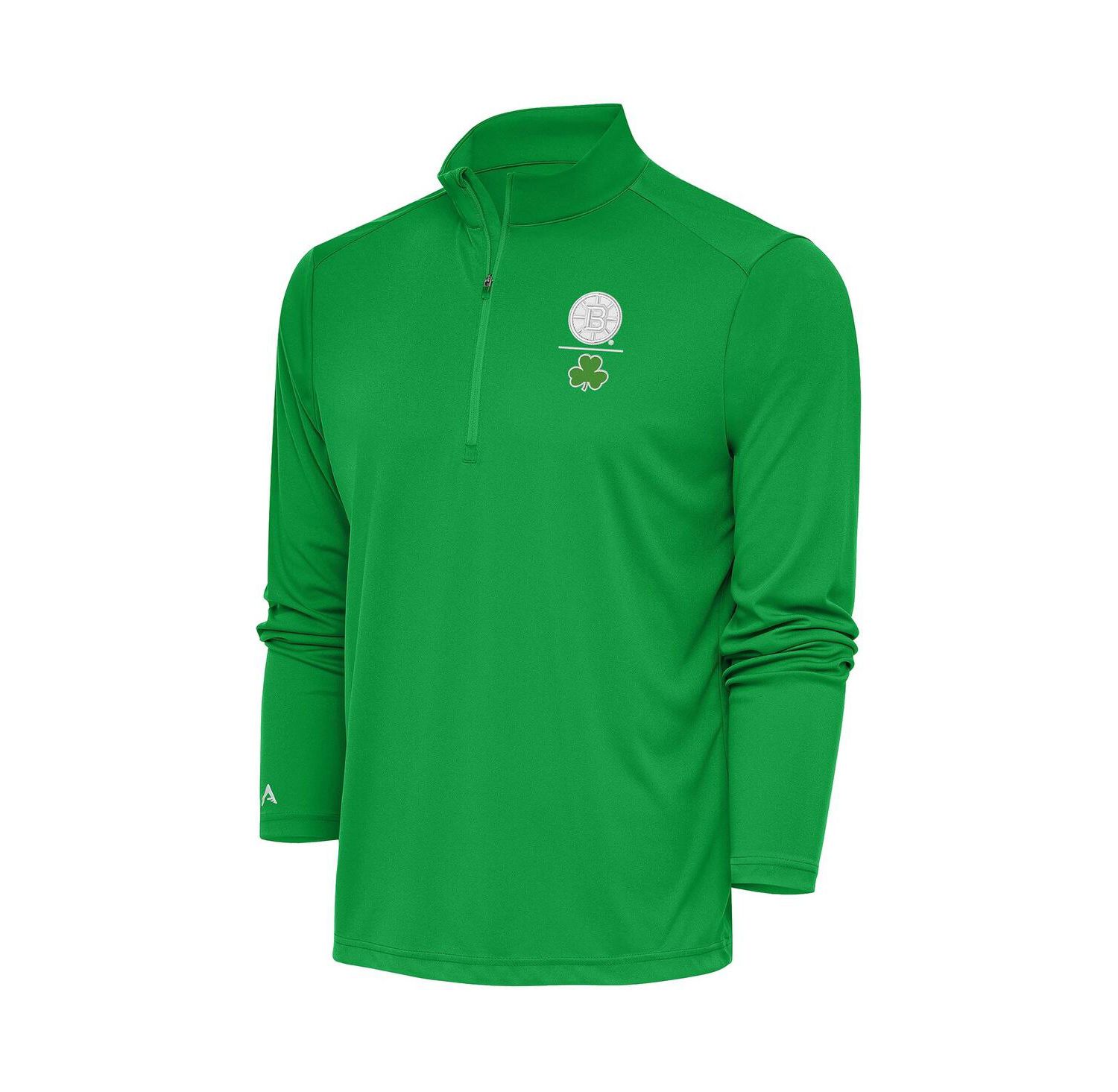 Men's Kelly Green Boston Bruins Shamrock Tribute Quarter-Zip