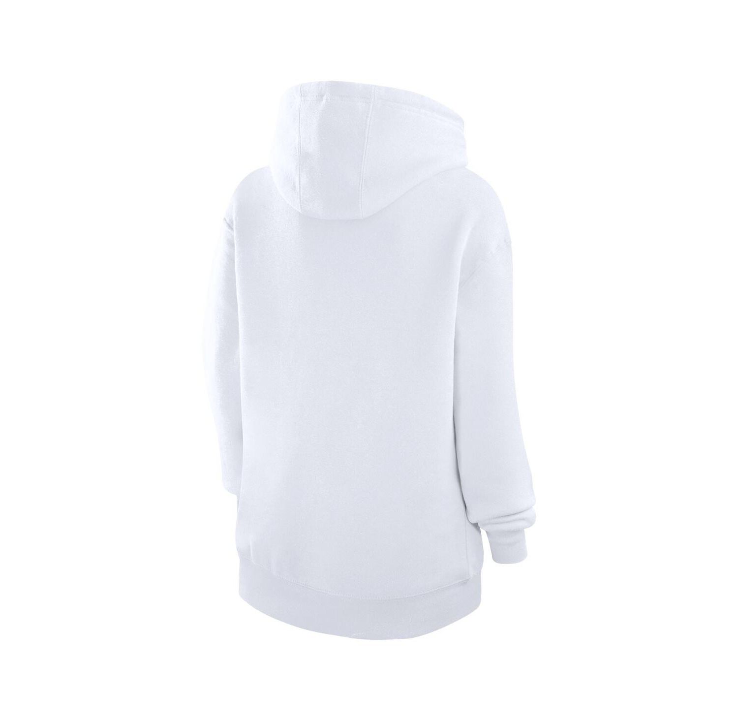 Women's White Minnesota Wild Team Logo Tri-Blend Fleece Pullover Hoodie