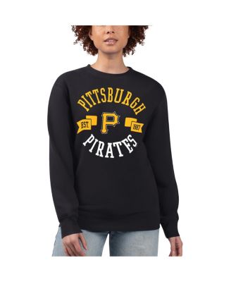 Women's Black Pittsburgh Pirates Team Logo Fleece Pullover Sweatshirt
