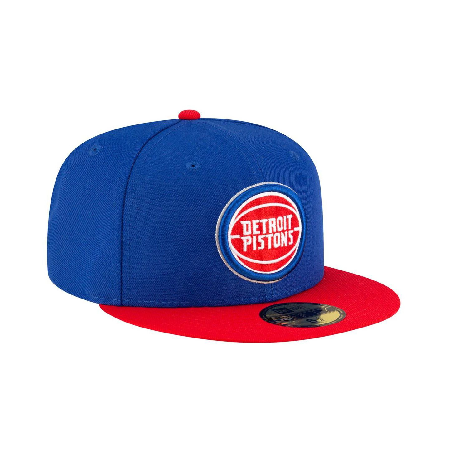 Мужская кепка New Era Blue Detroit Pistons Two-Tone 59FIFTY Fitted Hat — фото 3