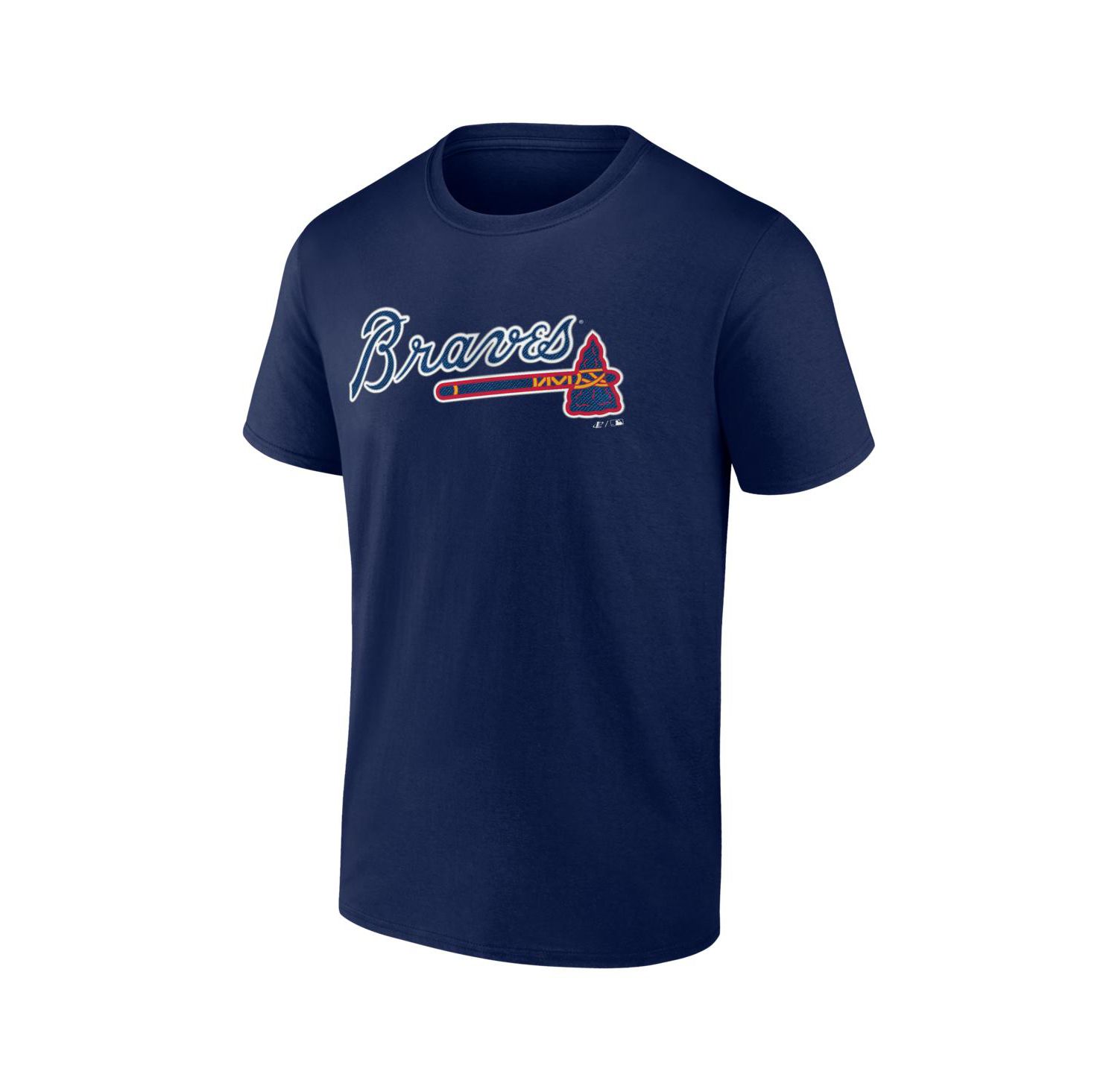 Men's Navy Atlanta Braves Wordmark T-Shirt