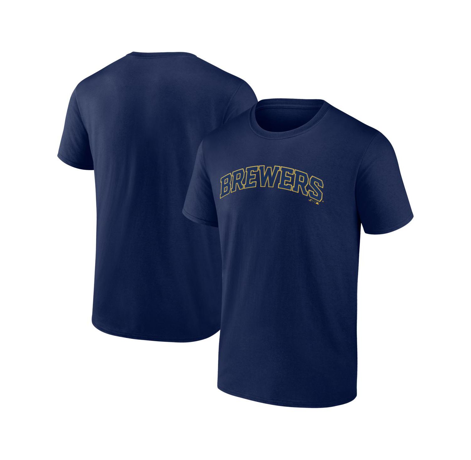 Men's Navy Milwaukee Brewers Wordmark T-Shirt