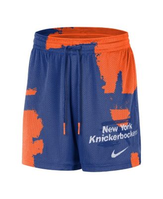 Men's Blue/Orange New York Knicks Courtside Club Dri-FIT Practice Shorts