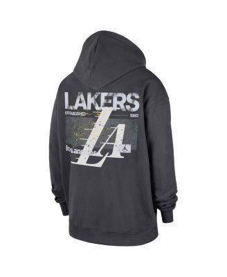 Men's Jordan Anthracite Los Angeles Lakers Statement Jumpman Flight Premiere Hoodie