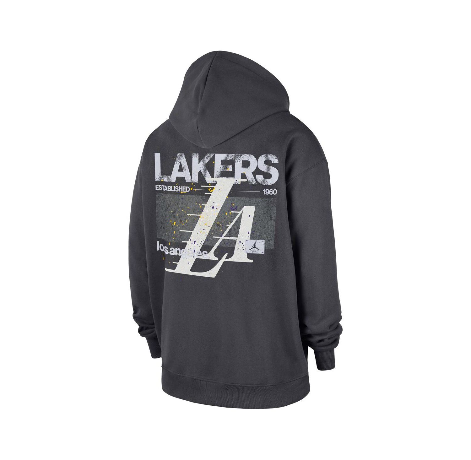 Men's Jordan Anthracite Los Angeles Lakers Statement Jumpman Flight Premiere Hoodie