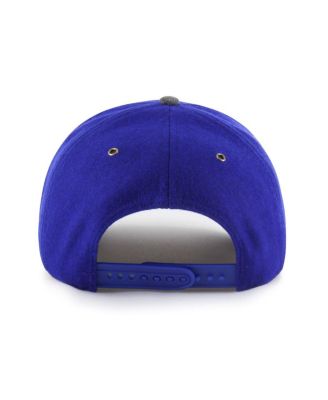 Men's and Women's Royal Kansas Jayhawks Windowpane Plaid Collection Hitch Adjustable Hat