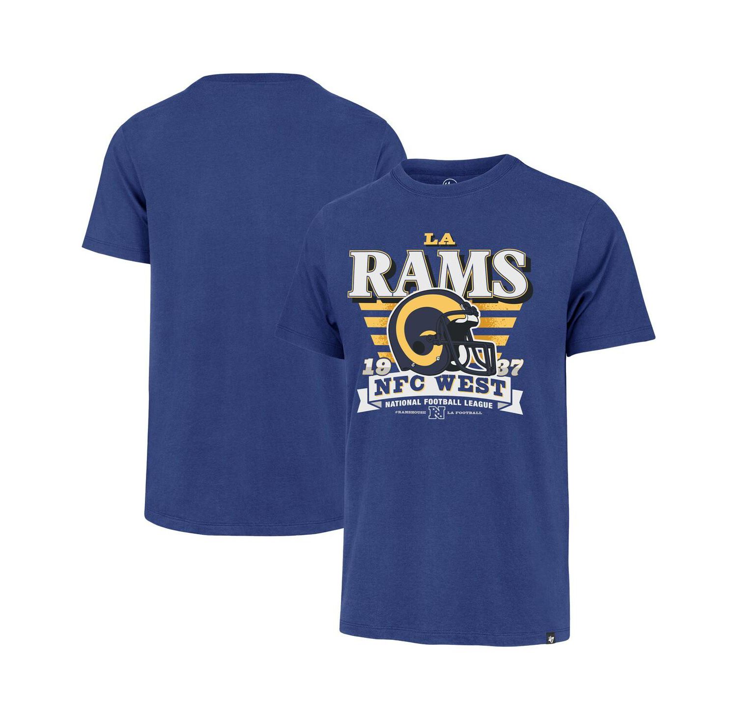 Men's Royal Los Angeles Rams Stripe Splash Franklin Throwback T-Shirt