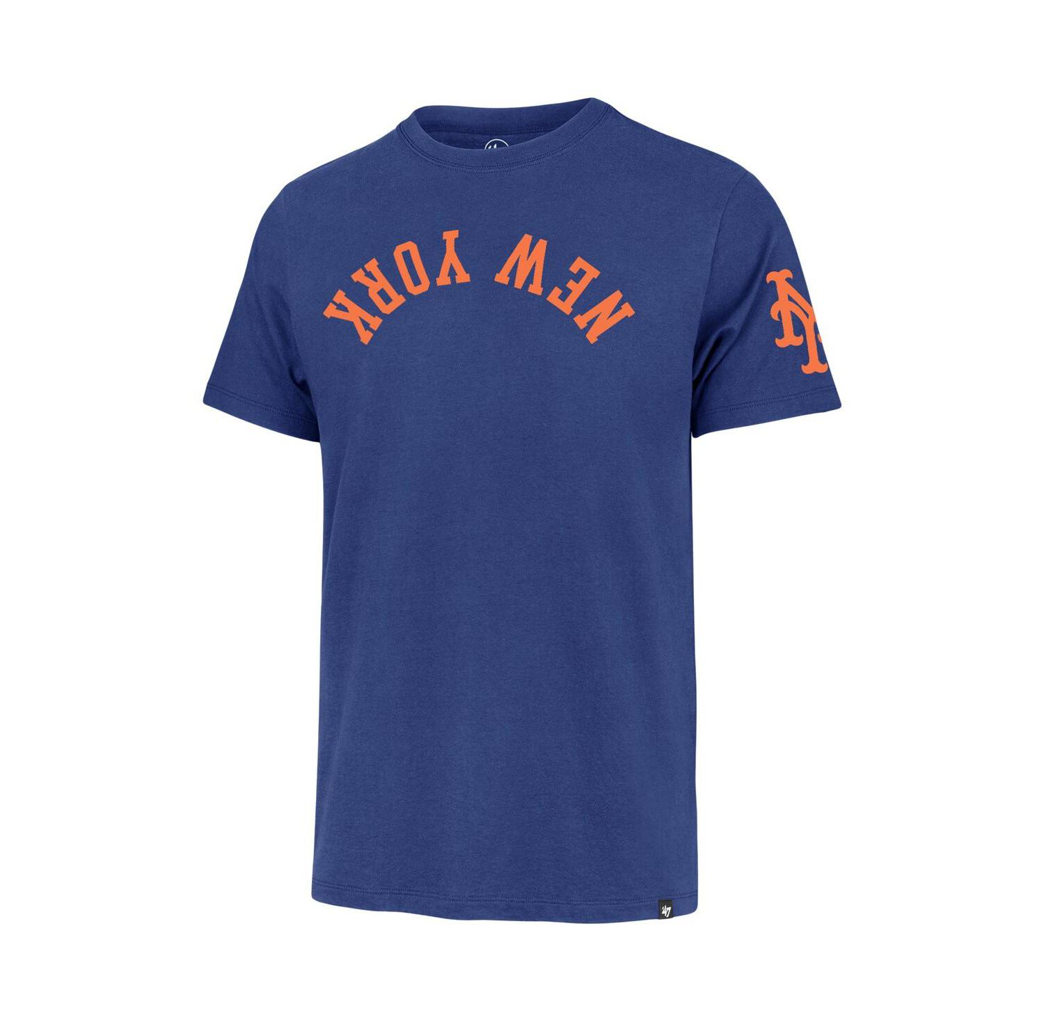 Men's Royal New York Mets Upside Down Two-Peat Franklin T-Shirt