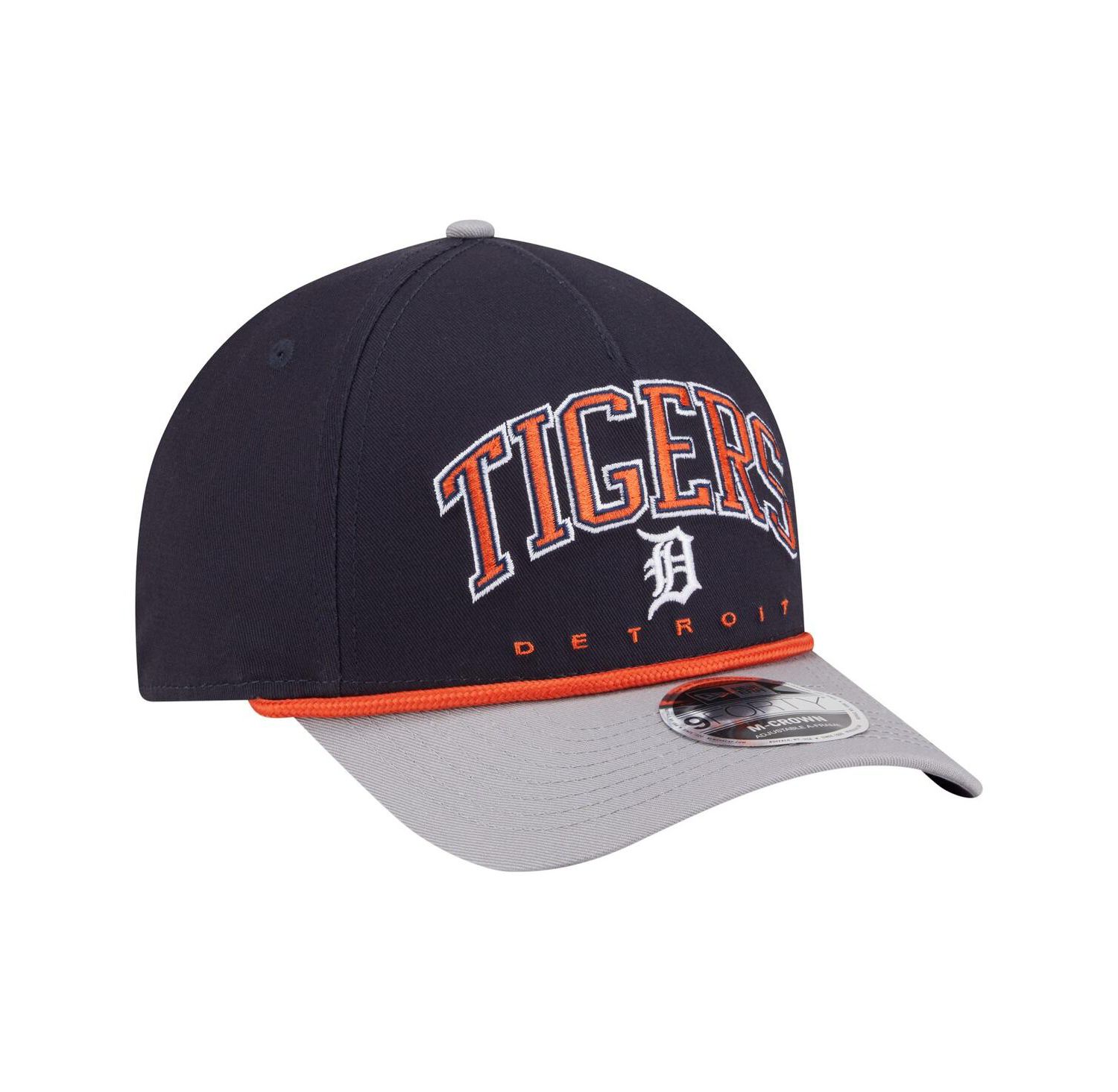 Men's Navy/Gray Detroit Tigers Arch 9FORTY A-Frame M-Crown Adjustable Hat