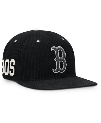 Men's Black Boston Red Sox Pro Corduroy Structured Snapback Hat