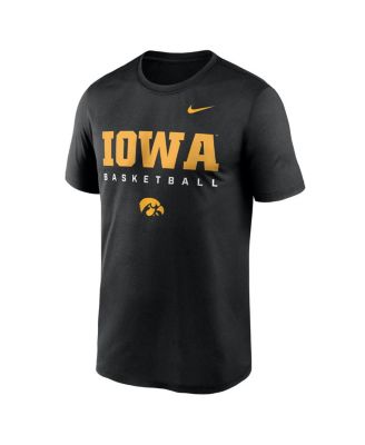 Men's Black Iowa Hawkeyes 2025 Courtside Basketball Legend Dri-FIT T-Shirt