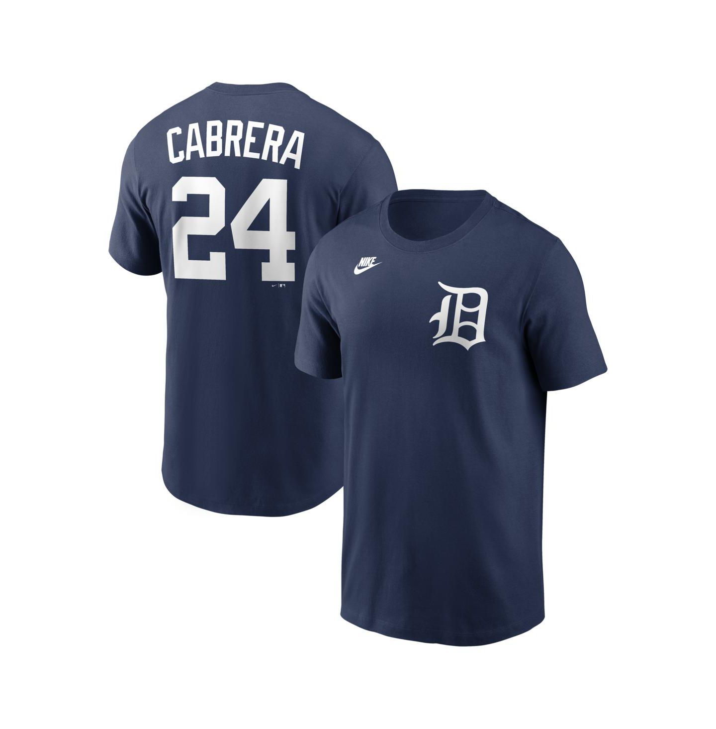 Мужская футболка Nike Miguel Cabrera Navy Detroit Tigers Cooperstown Collection Name & Number — фото 1