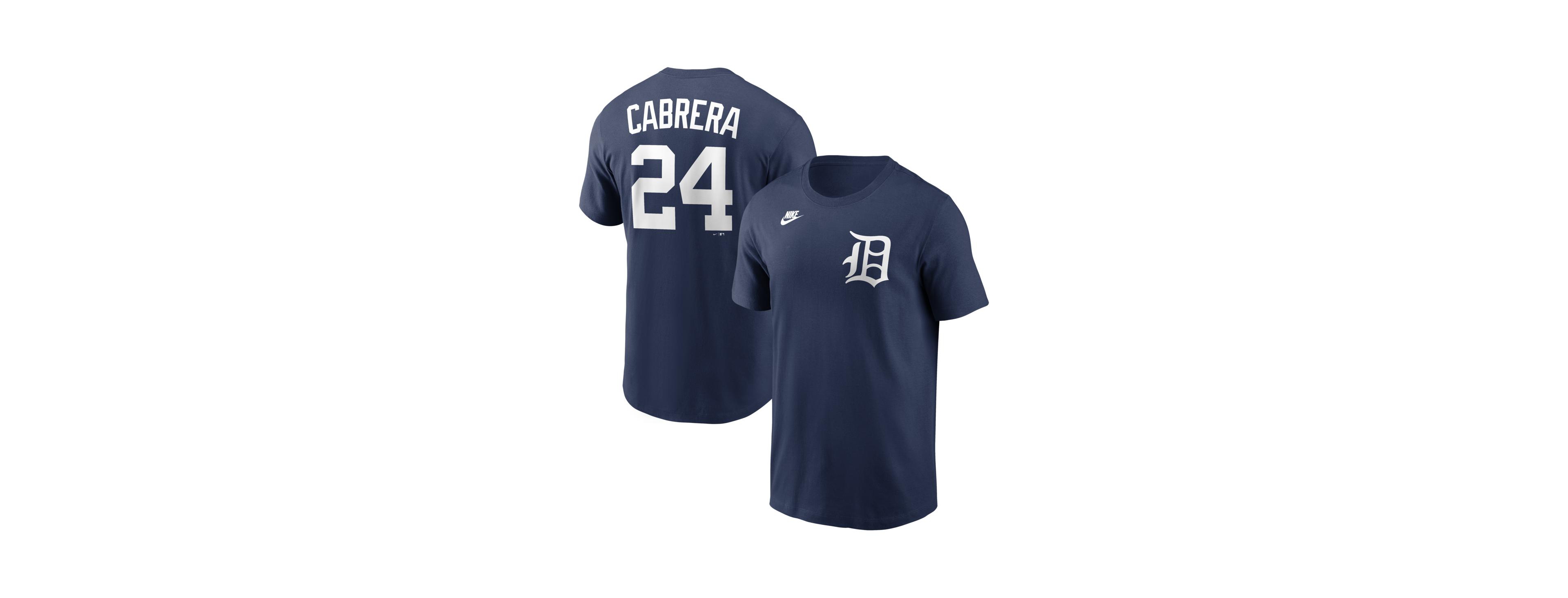 Nike Men's Miguel Cabrera Navy Detroit Tigers Cooperstown Collection Name Number T-Shirt