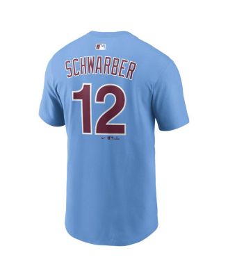 Men's Kyle Schwarber Light Blue Philadelphia Phillies Name & Number T-Shirt