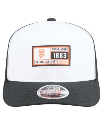 Men's White/Black San Francisco Giants Established Patch 9SEVENTY Adjustable Hat