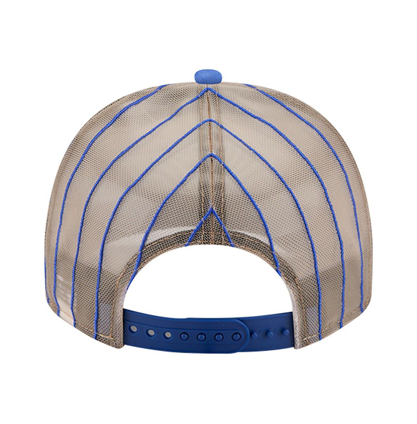 Мужская кепка New Era Royal Atlanta Braves Vintage Arched Foam Front 9FIFTY A-Frame Adjustable Trucker Hat — фото 4