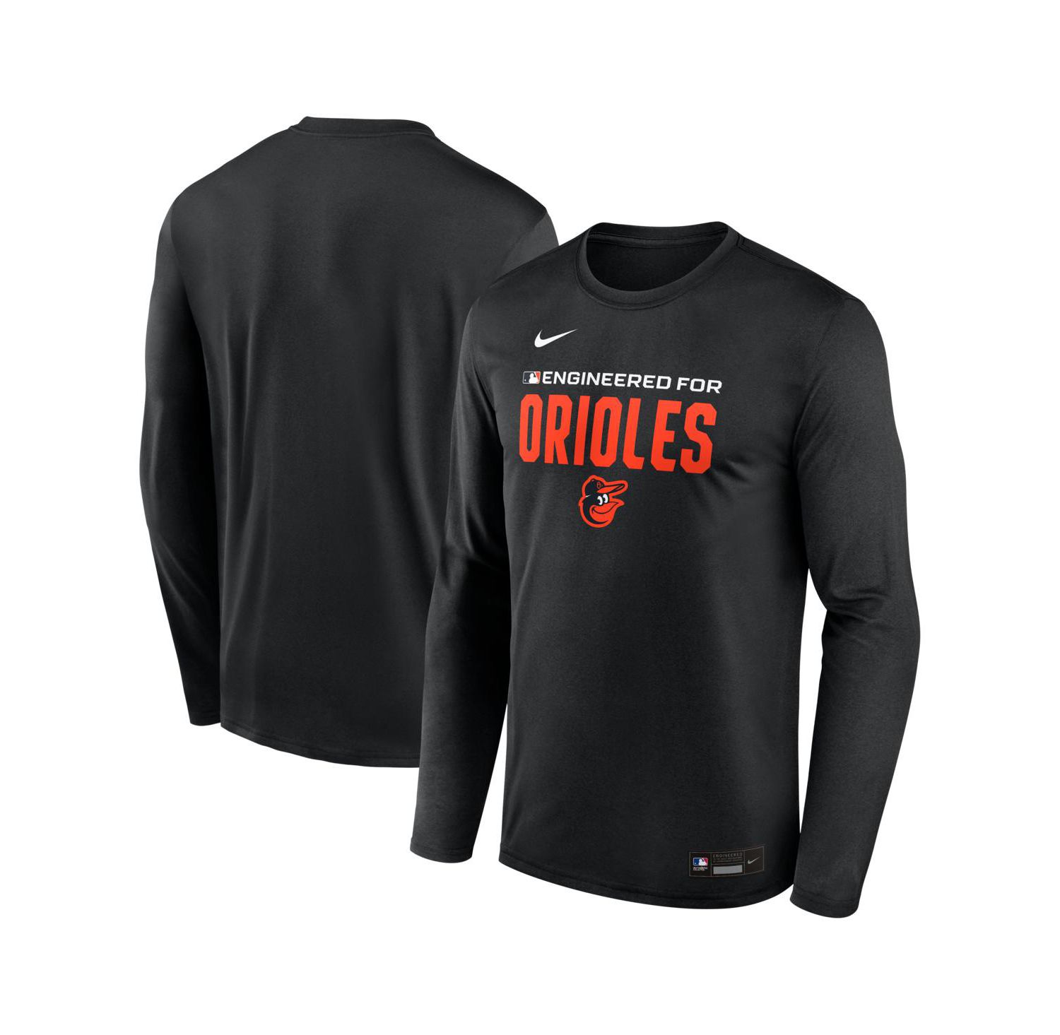 Men's Black Baltimore Orioles Authentic Collection Legend Dri-FIT Long Sleeve T-Shirt