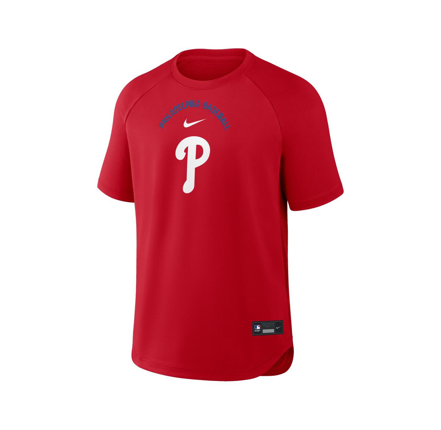 Men's Red Philadelphia Phillies Authentic Collection Batting Practice Pre-Game Raglan Dri-FIT T -Shirt