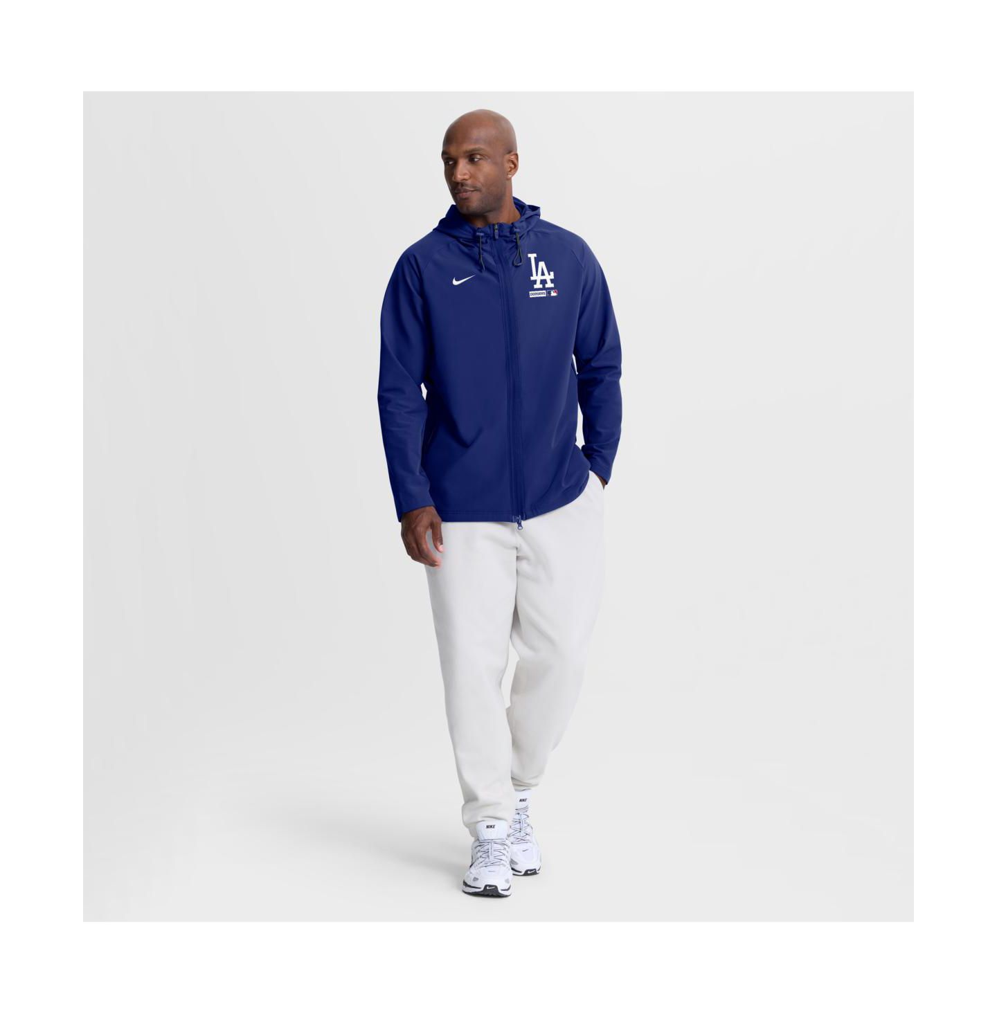 Мужская куртка Nike Los Angeles Dodgers Authentic Collection Raglan Therma-FIT, Royal — фото 3