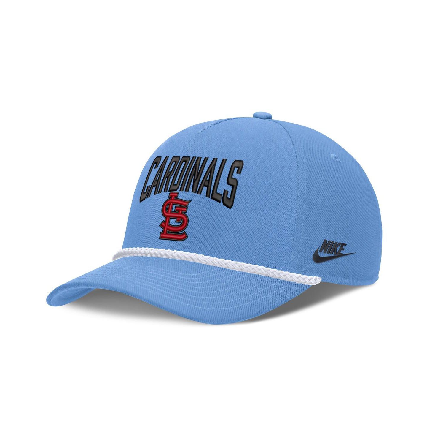 Мужская кепка Nike Light Blue St. Louis Cardinals Cooperstown Rise Adjustable Hat — фото 1