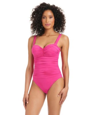 Kore Shirred Bandeau One-Piece Swimsuit