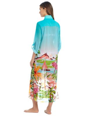 Women's Ciao Long Cover-Up Swim Shirt-Dress