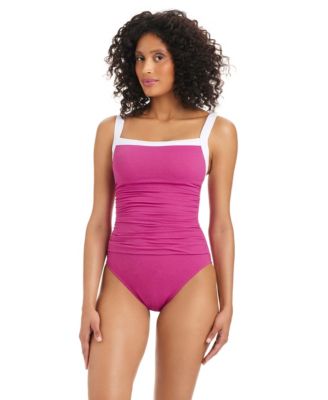 Women's I'm With The Band Square-Neck One-Piece Swimsuit