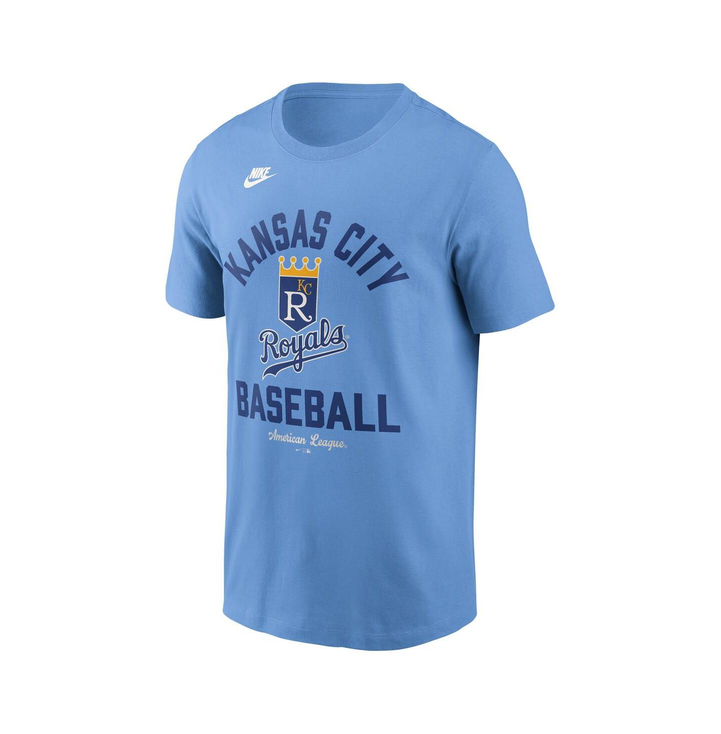 Мужская футболка Nike Light Blue Kansas City Royals Cooperstown Collection — фото 2