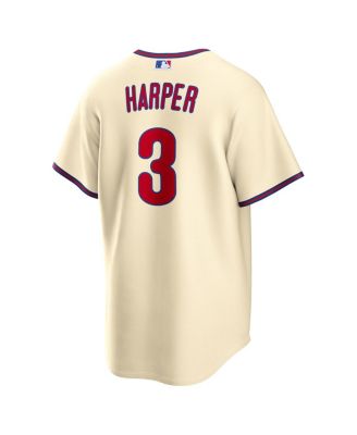 Men's Bryce Harper Cream Philadelphia Phillies Alternate Replica Jersey