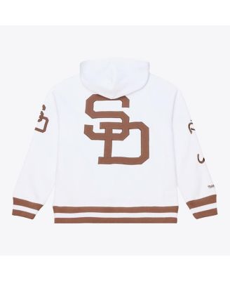 Men's White San Diego Padres Cooperstown Collection Fleece Hoodie