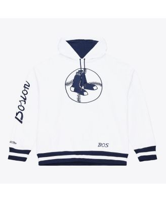 Men's White Boston Red Sox Cooperstown Collection Fleece Hoodie