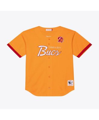 Men's Orange Tampa Bay Buccaneers Head Coach Mesh Full-Button Fashion Jersey