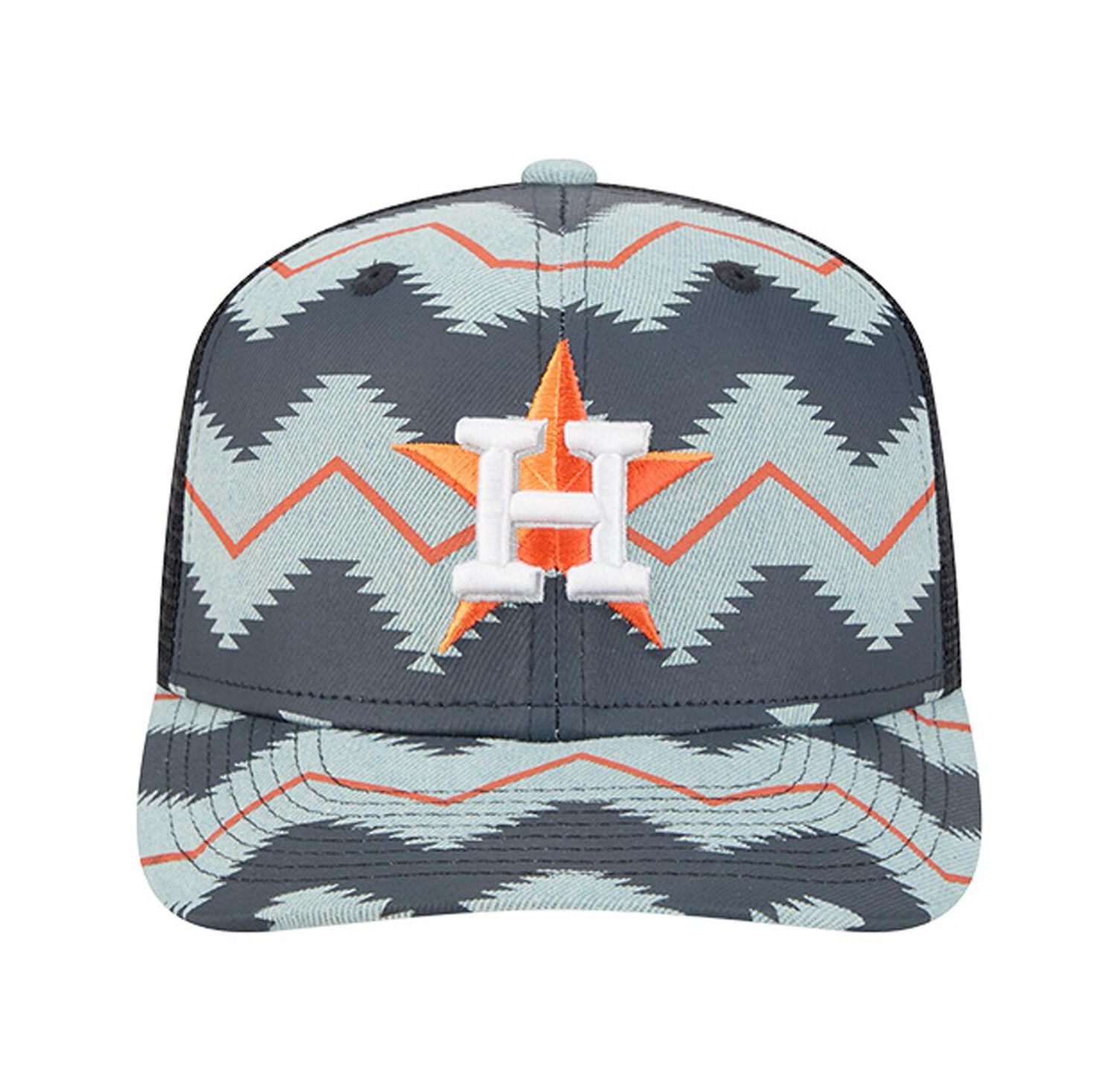 Men's Denim/Navy Houston Astros Aztec Denim 9SEVENTY Adjustable Hat