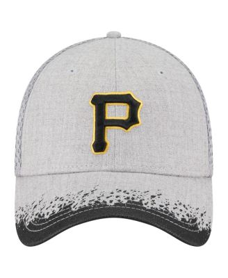 Men's Gray Pittsburgh Pirates Visor Paint Splatter 39THIRTY Flex Hat
