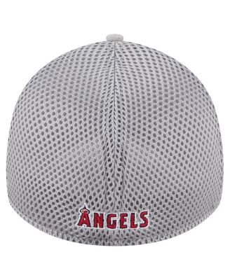 Men's Gray Los Angeles Angels Visor Paint Splatter 39THIRTY Flex Hat