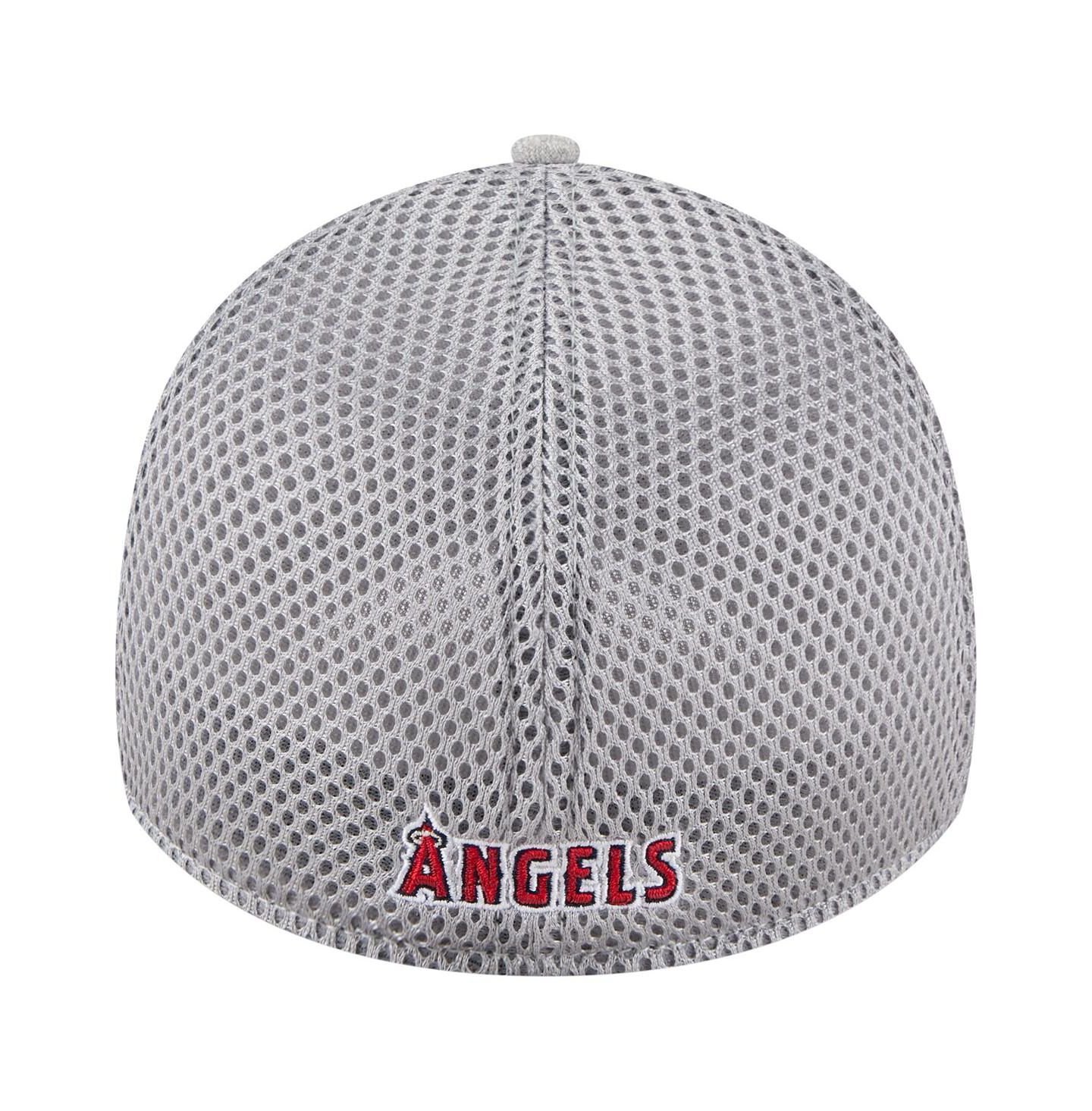 Мужские козырьки New Era Gray Los Angeles Angels Paint Splatter 39THIRTY Flex Hat — фото 4