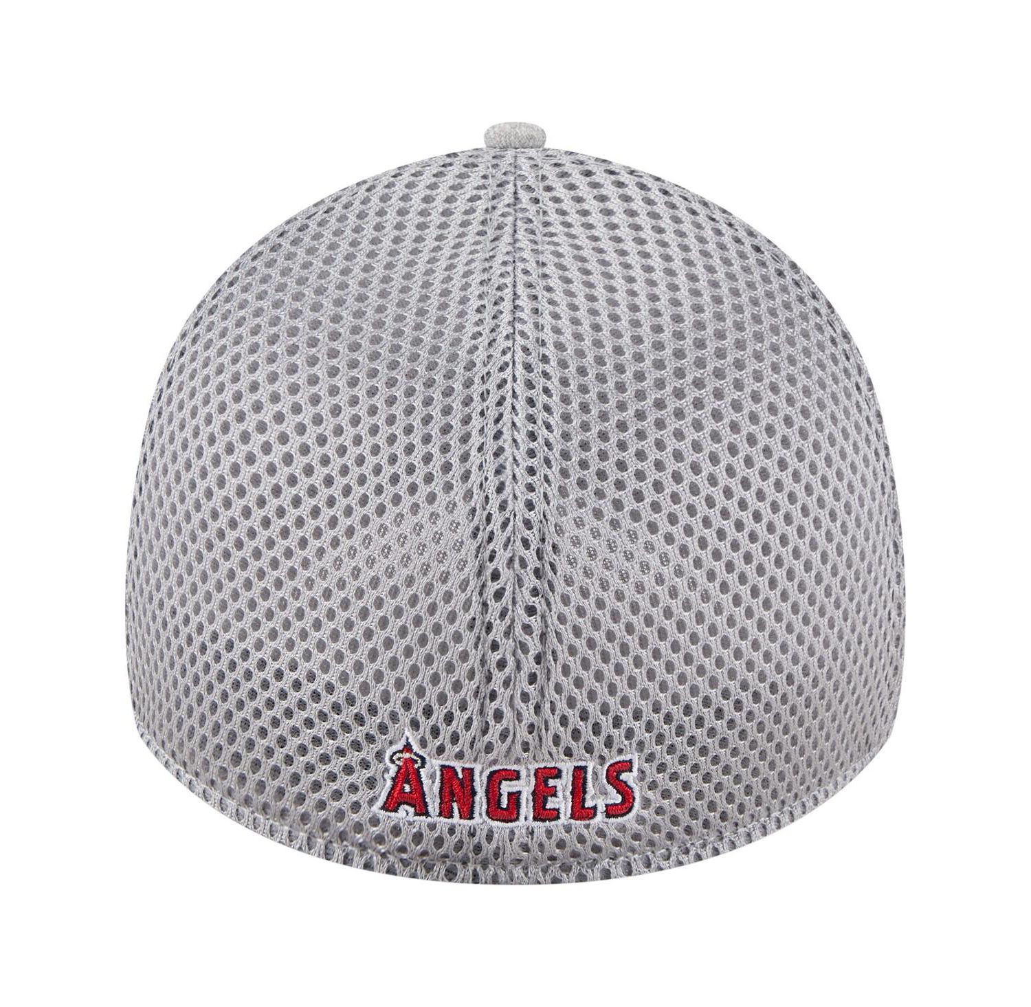Men's Gray Los Angeles Angels Visor Paint Splatter 39THIRTY Flex Hat