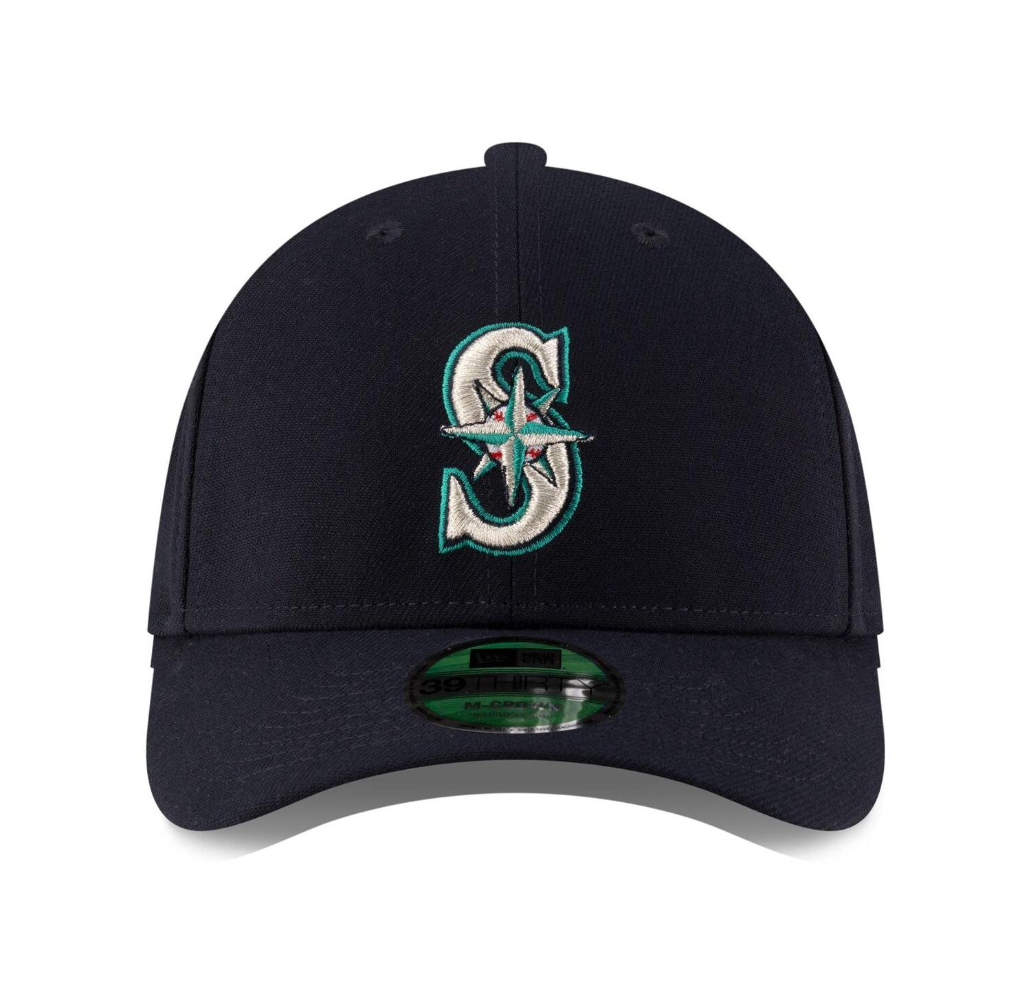 Men's Navy Seattle Mariners Player Replica 39THIRTY M-Crown Flex Hat