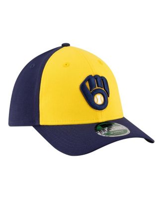 Men's Gold/Navy Milwaukee Brewers Player Replica 39THIRTY M-Crown Flex Hat