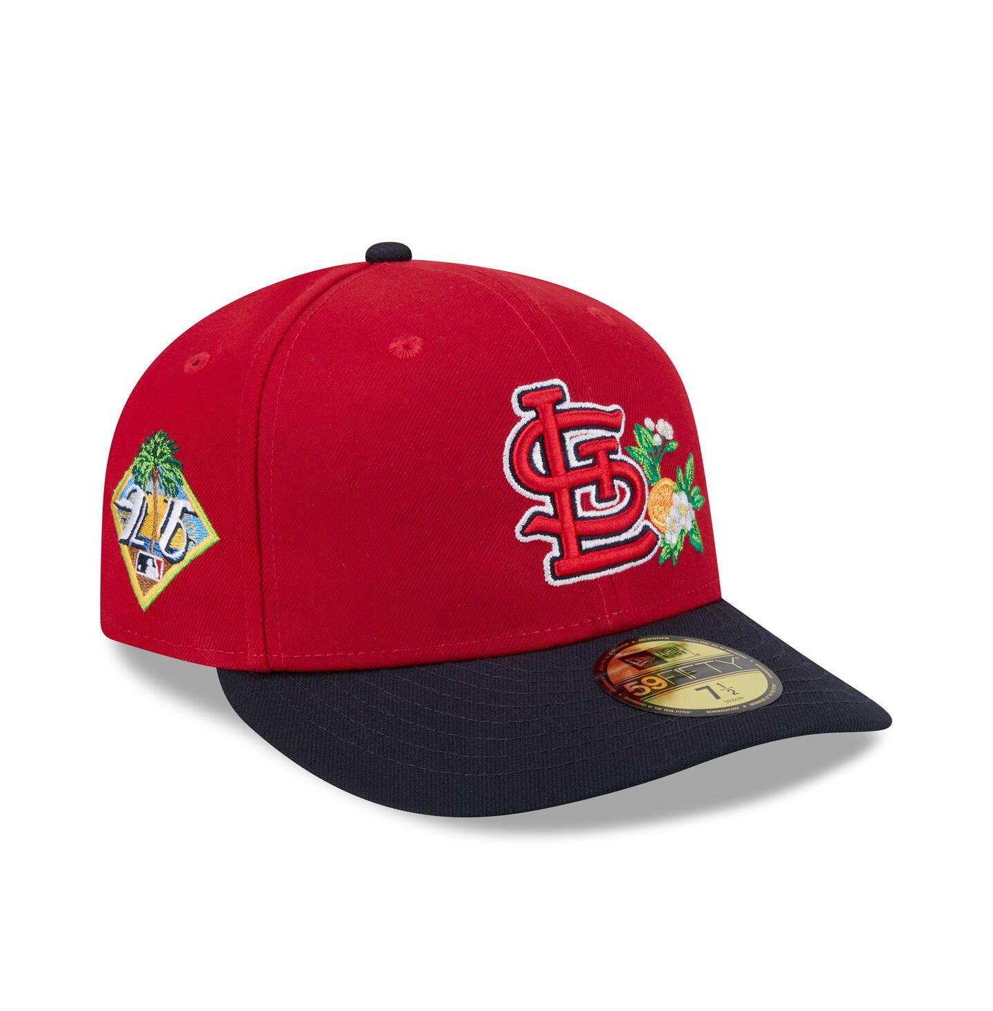 Мужская кепка New Era Red/Navy St. Louis Cardinals 2026 Spring Training 59FIFTY Fitted Hat — фото 1