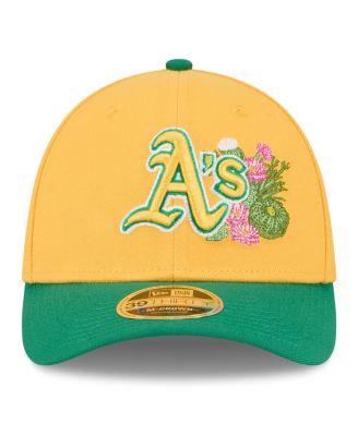 Men's Gold/Green Athletics 2026 Spring Training M-Crown 39THIRTY Flex Hat