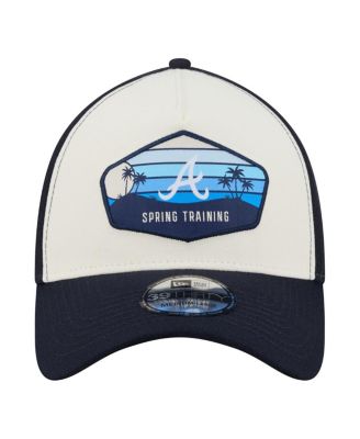 Men's Stone Atlanta Braves 2026 Spring Training Fan Pack Gradient 39THIRTY Flex Hat