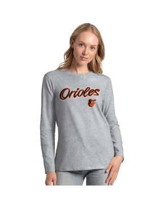 Women's Orange/Heather Gray Baltimore Orioles Short-Sleeve and Long-Sleeve T-Shirt Combo Pack