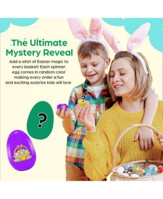 Interactive Easter Plush Bunny with Carrot Cabbage & Spinner Egg Toys