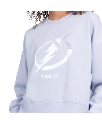 Women's Blue Tampa Bay Lightning Boxy Cropped Sweatshirt