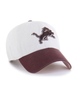 Men's and Women's Stone/Burgundy Detroit Lions Love Letter Clean Up Adjustable Hat