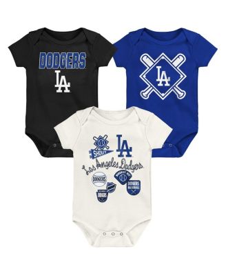 Newborn 3-Pack Los Angeles Dodgers Home Plate Creeper Set