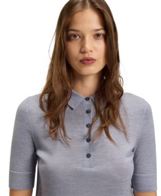 BOSS by Women's Merino Wool Short-Sleeved Sweater