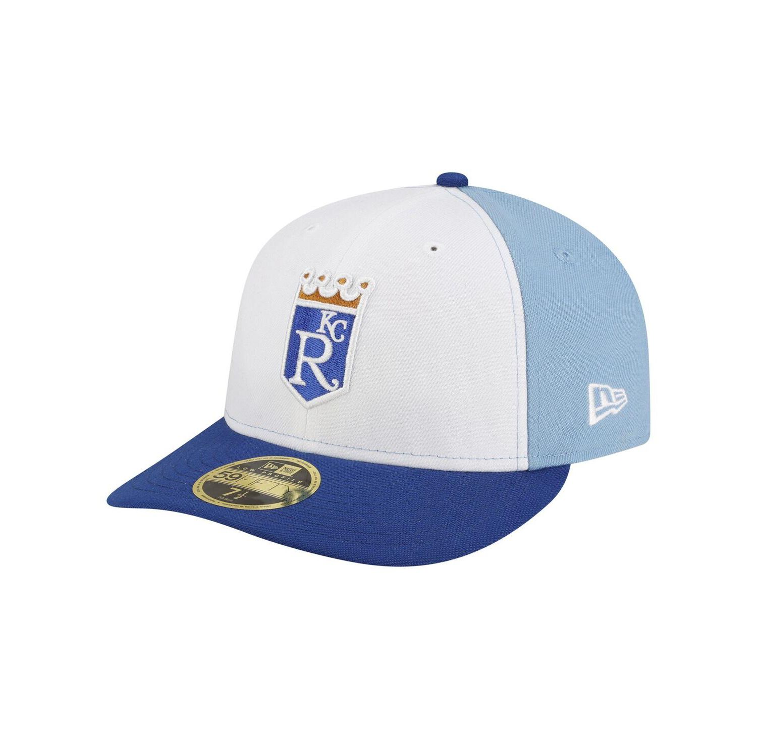 Men's White/Blue Kansas City Royals Authentic Collection On-Field Low Profile 59FIFTY Fitted Hat
